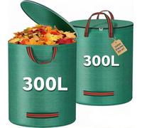 Sacchi Giardinaggio,Sacco Raccogli Foglie da Giardino con Coperchio e Maniglie,Sacchi per Rifiuti da Giardino Riutilizzabili per Foglie,Erba,Sterpaglie