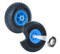 Sacchi Gomma Solida 260mm 3.00-4 PU 2x Ruota di Ricambio per Carrello Pneumatici