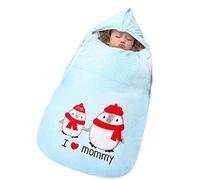 Sacchi Nanna Per Bambino Il Sacco A Pelo Neonato Protegge La Pancia E Dà Dei Calci Al Sacco A Pelo Addensato In Autunno E In Inverno-Pinguino Blu_54 * 90Cm