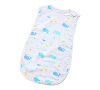 Sacchi Nanna Per Bambino Sacco Nanna Per Neonato In Garza Di Cotone Per Neonato, Sacco A Pelo Aperto Per Neonato-Modelli Whale_80 Centimetri
