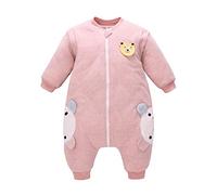 Sacchi Nanna Per Bambino Salopette Autunnali E Invernali, Vestiti Per Neonati, Orsi, Zampe Addensate, Sacchi A Pelo-Sacco A Pelo Imbottito Rosa_110 Centimetri