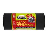 Sacchi Nettezza MAXI STRONG, Formato 150L, Misura 80x120 cm. Ultra Resistente - Spessore Maggiorato. Rotolo Da 10 Sacchi Neri (Rotolo)