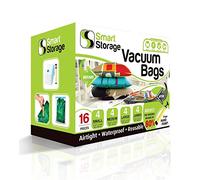 Sacchi per il sottovuoto, 16 pacchi da Smart Storage | Sacchi salvaspazio, per vestiti, cuscini, lenzuola, borse da viaggio | Sachi salvaspazio per il sottovuoto