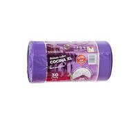 Sacchi per la spazzatura da 30 litri. 20 Sacchetti autosigillanti SMILE BAG Cucina XL 57x65 Profumato Lilla. Scatola da 12 rotoli x 20 sacchetti = 240 sacchetti. Sacchi per la spazzatura profumati.