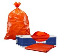 Sacchi per la spazzatura Plasticplace da 55-60 galloni, 1,2 mil, arancioni, resistenti, per bidoni della spazzatura, 38 x 58 (50 pezzi)