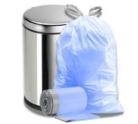 Sacchi per la spazzatura Plasticplace su misura Simplehuman x Code D compatibili, con coulisse blu, 5,3 galloni, 15,75 x 28, 100 pezzi