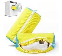 Sacchi per lavaggio scarpe per lavatrice, borsa per scarpe per lavatrice e asciugatrice, giallo