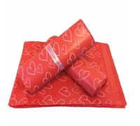 Sacchi Per Pacchi 50 Pz/lotto Grandi Sacchetti di Corriere Smerigliato Rosa Modello Cuore Sacchetto Adesivo Autosigillante Materiale Opaco Busta Mailer Spedizione Postale(Red,28x42cm)