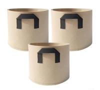 Sacchi per Piante 3 Tessuto Non Tessuto Maniglie Sacchi per Piante | 3 , tessuto non tessuto per robusto, maniglie rinforzate, per ideale per orto e giardino(5Gal)