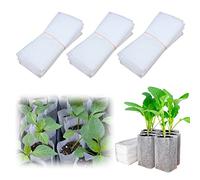 Sacchi per Piante,300 Pcs Sacchi per Piante di Tessuto Non Tessuto Piante Borsa degradabile per Piantina Vasi Coltivazioone Piante in Tessuto Borsa per Pomodori Fiori Piante e Altro 12*15 cm