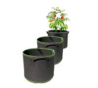 Sacchi per Piante, Grow Bag, Vasi di Tessuto di aerazione con Maniglie, Non Tessuto Traspirante per Radici Rinforzato per, Potatoes, Tomatoes and Strawberries Container (5L 8L 15L)