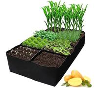 Sacchi per Piante, Orto da Terrazzo 8 Plaids, Fioriera da Giardino Traspirante, Borsa per Piante di Piantagione Giardino, Grow Bag per Pian per Balconi, Giardino, Cortile, per Piantare Verdure, Frutta