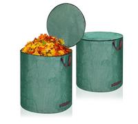 Sacchi per Rifiuti da Giardino con 4 Manici, 272L, 3 PCS Sacchi Giardinaggio Con Coperchio, Sacchi per Raccogli Foglie da Giardino, Impermeabile, Riutilizzabile, per Foglie, rifiuti Verdi