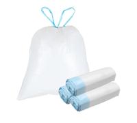 Sacchi per spazzatura 160 pz con cordino 5,2 galloni 20\" resistenti bianchi