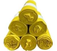 SACCHI PER SPAZZATURA 55X65 GIALLO 30 MICRON 200/400 ROTOLI BUSTE PER IMMONDIZIA (400)