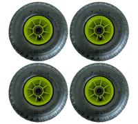 Sacchi Ruota ad Aria Bollerwagenräder di Ricambio 260x85 MM 3.00-4 4x 4PR Verde