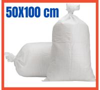 Sacchi Sacco Polipropilene Rafia Giardinaggio per Raccolta Bianchi 75X130 50X100