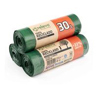 SACCHI SPAZZATURA 100 PERCENTO RICICLATI 30 LITRI 60 PEZZI ECOLOGICI AMBIENTALME