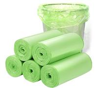 Sacchi Umido da Bagno,Buste Spazzatura Della Cucina,Sacchetti Immondizia per Soggiorno,Bagno,Ufficio in Amido di Mais,Compostabili,Riciclati,Biodegradabili,Verde,50x60cm,100 Pezzi