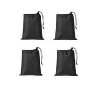 Sacco a Corda Impermeabile 4 Pezzi in Tessuto Oxford - Nero - Trasforma Borsa da Palestra/Sport/ Viaggio in 3 secondi, Organizzatore Scarpe Cosmetics/Regalo Idea (Corda singola, 60*80cm)