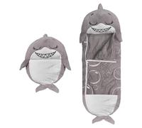 SACCO A PELO BAMBINI CARTONI SQUALO CUSCINO MORBIDO PIEGHEVOLE SHARK