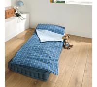 Sacco a pelo bambino, stampa a quadri, DONATO Blu 70 x 140 cm