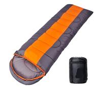 Sacco a pelo da campeggio Leggero 4 stagioni Busta calda e fredda Zaino in spalla, for escursioni all'aperto(OrangeStandard1.8KG)