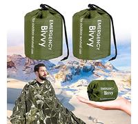Sacco a Pelo d'Emergenza, Coperta di Sopravvivenza Riutilizzabile, Coperta di Isolamento Termico di Primo Soccorso, Esterno Camuffare Interno Rinfrangente, per Outdoor Campeggio Trekking Viaggiar