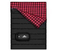 Sacco a pelo doppio in flanella di cotone per il campeggio, lo zaino in spalla o l'escursionismo. Sacco a pelo impermeabile della regina di formato 2 del tempo freddo di Queen Size per gli adulti