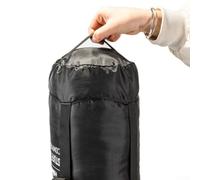 Sacco a pelo impermeabile a compressione per campeggio escursionismo - Borsa portaoggetti in poliestere con cinghie arancione, S 18 x 47 cm
