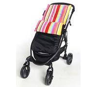 Sacco a pelo in pile/Cosy Toes compatibile con passeggino Quinny Buzz Moodd Mura Zapp Candystripe/esterno nero