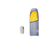 Sacco a pelo in piuma d'anatra con busta con cappuccio: calda attrezzatura da campeggio invernale all'aperto(Duck down M Gray)