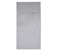 Sacco a pelo leggero da campeggio, con tasca e borsa per il trasporto, per viaggi e esterni, portatile, adatto per chi dorme in treno e zaino (90 x 220 cm, grigio)