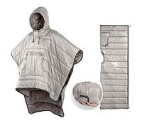 Sacco a pelo mantello invernale da campeggio poncho indossabile coperta con cappuccio pigro trapunta coperta da salotto giacca calda per uomo donna
