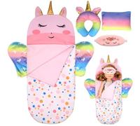 Sacco a pelo per bambole, set con maschera per dormire e cuscino a forma di U e cuscino quadrato, per bambole, accessori per bambole da 25 a 38 cm, regalo di compleanno per ragazze