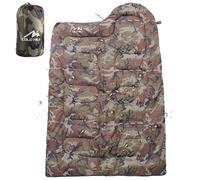 -Sacco a pelo per esterni - Poliestere impermeabile resistente, Sacco a pelo isolato in cotone cavo isolato, Borsa a compressione portatile leggera, attrezzatura per tutta la stagione calda e fresca |