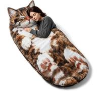 Sacco a Pelo per Gatti, Adorabile Sacco Nanna in Peluche Leggero e Compatto per Campeggio e Viaggi, a Forma di Busta, per Tutte le Stagioni