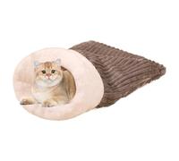 Sacco A Pelo per Gatto Indoor, Sacco A Pelo Invernale per Gatto | Grotta Di Abbraccio A Pelo per Animali Domestici, Sacco A Pelo In Peluche Morbido E Confortevole A 360 Gradi per Gattino