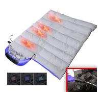 Sacco a pelo riscaldato con sacchetto di compressione, coperta elettrica da campeggio per adulti, leggera, a busta, per campeggio, escursioni, escursioni