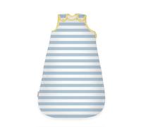 Sacco a pelo TOM TAILOR, 70 cm, rivestimento: 100% cotone/imbottitura: 100% poliestere, con cerniera laterale e bottoni a pressione, STRIPES WITH A KICK (Sky Blue & Light Lemon)