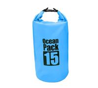 Sacco asciutto arrotolabile | 15 l Dry Bag per rafting | Galleggiante di sicurezza con colori vivaci per rafting, kayak, pagaia, canoa e nuoto, Celeste 15l, Refer to description, Unisex
