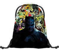 Baagl Sacca sportiva per ragazzi e ragazze - borsa sportiva per ragazzi, bambini, adolescenti - scuola e sport, borsa sportiva con elementi riflettenti, Fumetto Batman