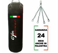 Sacco Boxe Pieno Nero 30 kg Sacco da Allenamento Pugilato MMA Kick Boxing