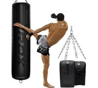 Sacco Boxe Pieno RDX KG.18 Regolabile fino a KG.50 L.145 CM. Guantoni Bende FREE