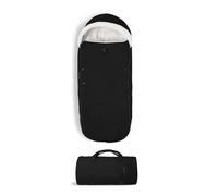 Coprigambe Stokke YOYO, Nero - Fodera in Sherpa, Cappuccio in Pile con coulisse, Doppia Imbottitura - Lavabile in Lavatrice a 30°C - Include Borsa Piccola