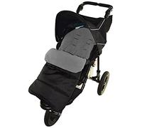 Sacco coprigambe imbottito compatibile con passeggino Phil & Teds Vibe, grigio delfino
