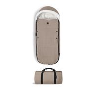 Coprigambe Stokke YOYO, Taupe - Fodera in Sherpa, Cappuccio in Pile con coulisse, Doppia Imbottitura - Lavabile in Lavatrice a 30°C - Include Borsa Piccola