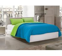 Sacco Copripiumino Bicolor Estate Inverno In 100% Cotone Tinta Unita Amici