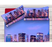 Sacco Copripiumino Letto 100% Cotone Sogni D'oro Città