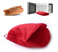 Sacco Cuoci Hot Dog per microonde 28x19 cm in Materiale Atossico Rosso